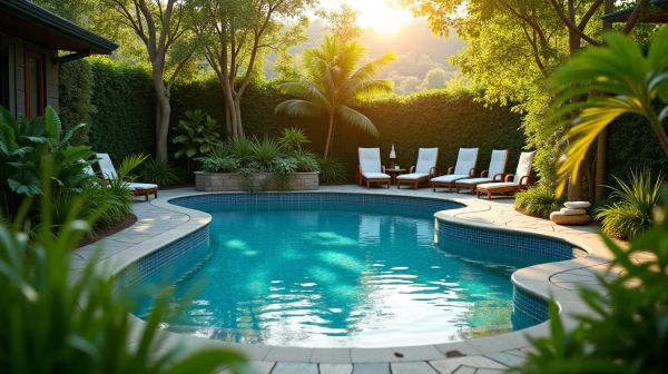 Une petite piscine enterrée compacte pour optimiser votre jardin